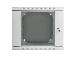 RACKSKÅP 19" VÄGGMONTERAT MED DUBBLA SEKTIONER 9U/600X600 (FLAT PACK) GRÅ LANBERG
