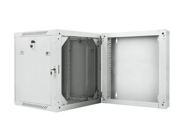 RACKSKÅP 19" DUBBEL SEKTION VÄGGMONTERAT 12U/600X600 (FLAT PACK) GRÅ LANBERG