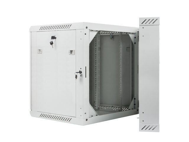 RACKSKÅP 19" DUBBEL SEKTION VÄGGMONTERAT 12U/600X600 (FLAT PACK) GRÅ LANBERG