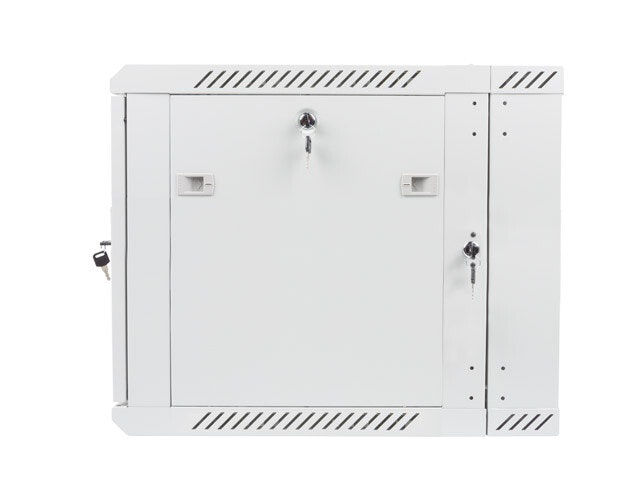 RACKSKÅP 19" VÄGGMONTERAT MED DUBBLA SEKTIONER 9U/600X600 (FLAT PACK) GRÅ LANBERG