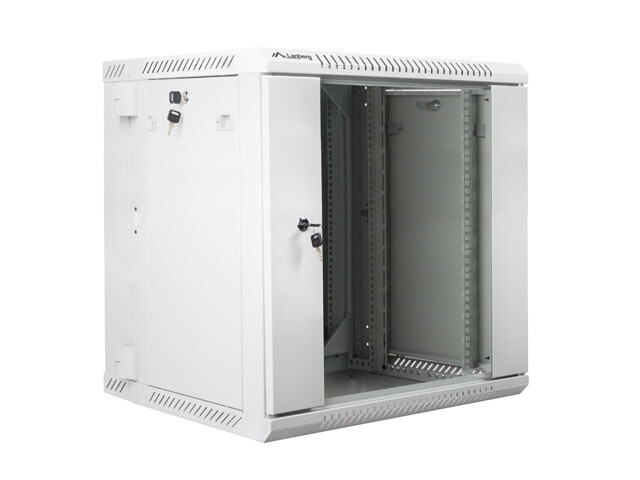 RACKSKÅP 19" DUBBEL SEKTION VÄGGMONTERAT 12U/600X600 (FLAT PACK) GRÅ LANBERG