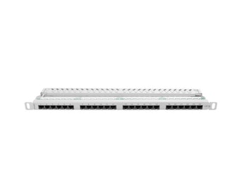 PATCHPANEL 24 PORT 0,5U 19" CAT.5E UTP GRÅ LANBERG