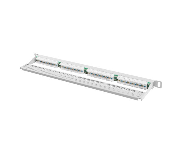 PATCHPANEL 24 PORT 0,5U 19" CAT.5E UTP GRÅ LANBERG