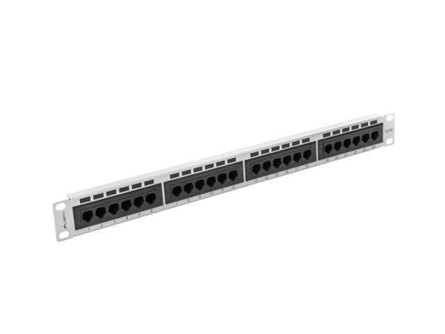 PATCHPANEL 24 PORT 1U 19" CAT.5E UTP GRÅ LANBERG