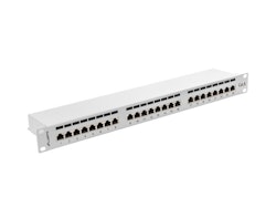 PATCHPANEL 24 PORT 1U 19" CAT.6 FTP SKÄRMAD GRÅ LANBERG