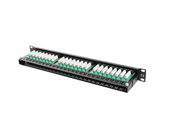 PATCHPANEL 48 PORT 1U 19" CAT.5E UTP SVART LANBERG