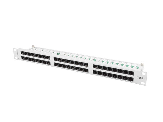 PATCHPANEL 48 PORTAR 1U 19" CAT.6 UTP GRÅ LANBERG