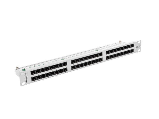 PATCHPANEL 48 PORTAR 1U 19" CAT.6 UTP GRÅ LANBERG