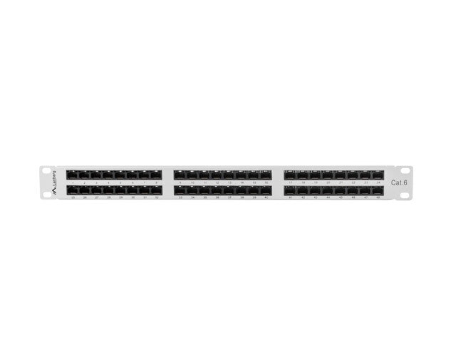 PATCHPANEL 48 PORTAR 1U 19" CAT.6 UTP GRÅ LANBERG