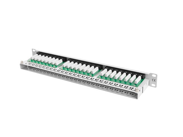 PATCHPANEL 48 PORT 1U 19" CAT.5E UTP GRÅ LANBERG