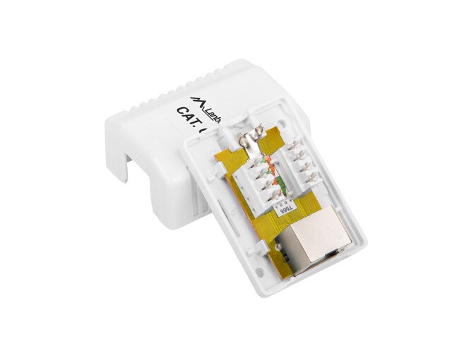 YTMONTERAD DOSA CAT.6 FTP SKÄRMAD 1X RJ45 VIT LANBERG