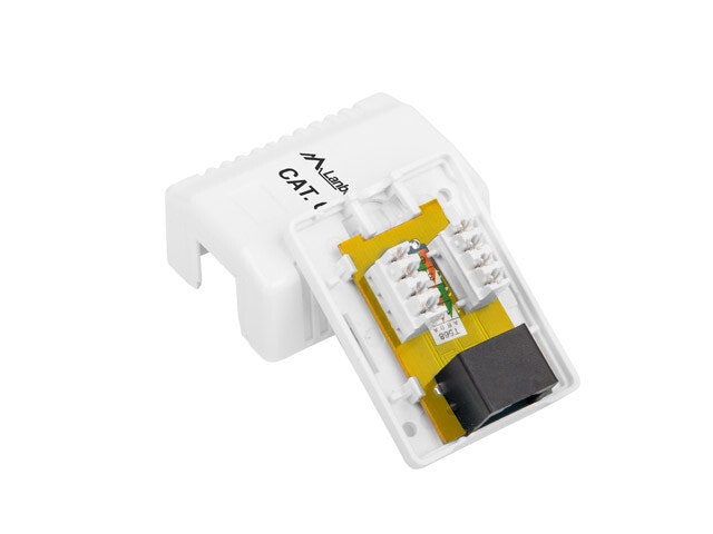 YTMONTERAD BOX CAT.6 UTP OSKÄRMAD 1X RJ45 VIT LANBERG