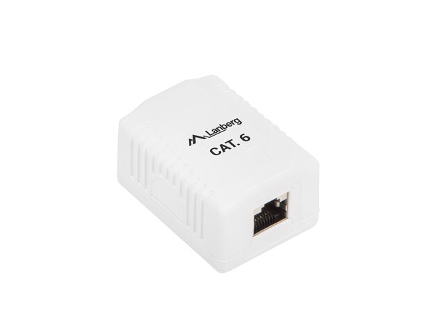 YTMONTERAD DOSA CAT.6 FTP SKÄRMAD 1X RJ45 VIT LANBERG