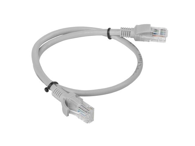 PATCHKABEL CAT.6 UTP 0,5M GRÅ FLUKE GODKÄND LANBERG