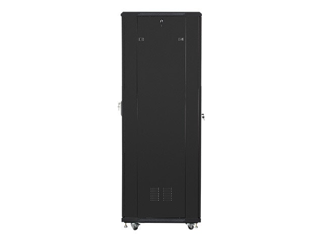 RACKSKÅP 19" FRISTÅENDE 47U/800X1000 MED GLASDÖRR SVART LANBERG (MONTERAD)
