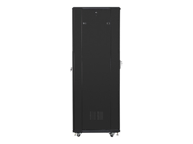 RACKSKÅP 19" FRISTÅENDE 47U/800X1000 MED GLASDÖRR SVART LANBERG (MONTERAD)