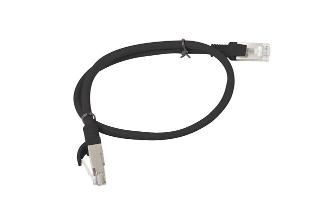 PATCHKABEL CAT.5E UTP 0,5M SVART FLUKE PASSERADE LANBERG