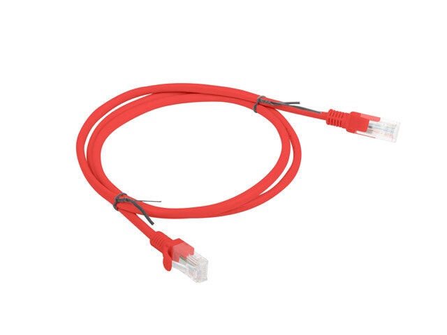 PATCHKABEL CAT.5E UTP 1M RÖD FLUKE PASSERADE LANBERG