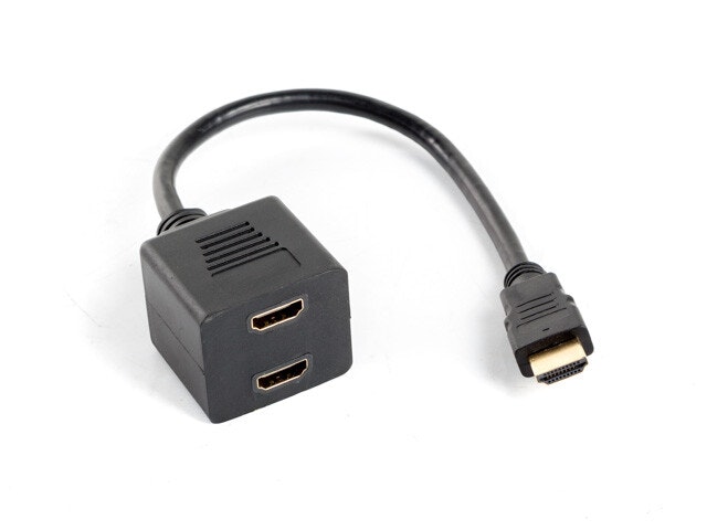 HDMI(M)->2X HDMI(F) ADAPTERKABEL 20CM SVART SPLITTER LANBERG