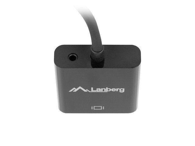 HDMI(M)->VGA(F)+MINIJACK 3,5MM(F) ADAPTERKABEL 20CM LANBERG