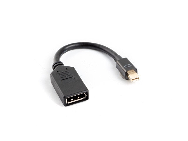 DISPLAYPORT MINI(M) 1.1->DISPLAYPORT(F) ADAPTERKABEL 10CM SVART LANBERG