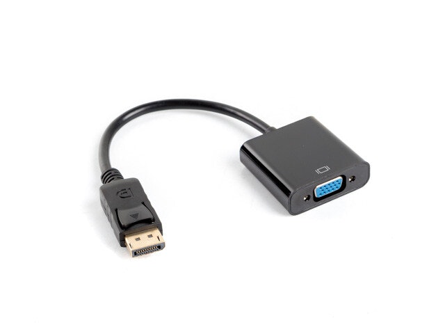 DISPLAYPORT(M) 1.1->VGA(F) ADAPTERKABEL 20CM SVART LANBERG