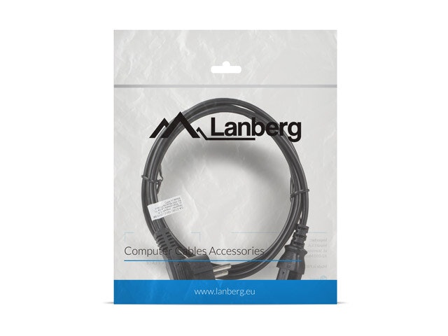CEE 7/7->IEC 320 C13 NÄTSLADD 1,8M SVART LANBERG