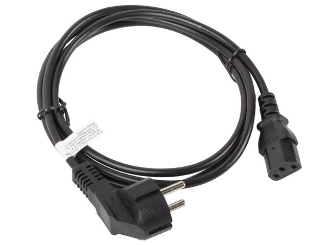CEE 7/7->IEC 320 C13 NÄTSLADD 1,8M SVART LANBERG