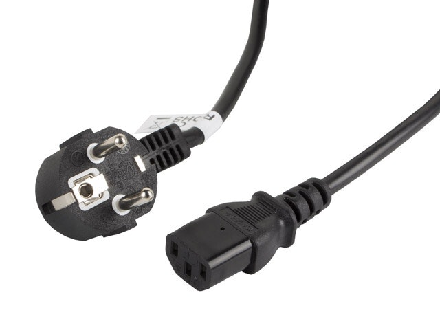 CEE 7/7->IEC 320 C13 NÄTSLADD 3M VDE SVART LANBERG