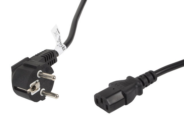 CEE 7/7->IEC 320 C13 NÄTKABEL 5M VDE SVART LANBERG