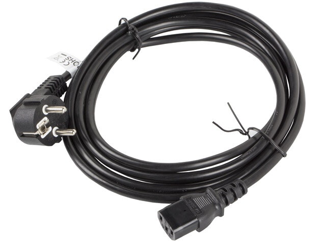 CEE 7/7->IEC 320 C13 NÄTSLADD 3M VDE SVART LANBERG