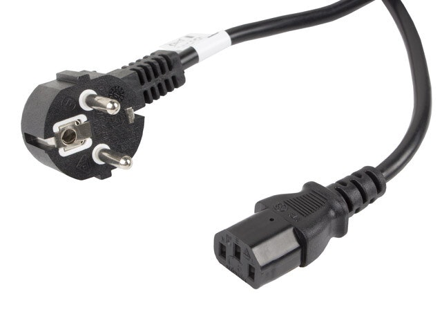 CEE 7/7->IEC 320 C13 NÄTSLADD 10M VDE SVART LANBERG