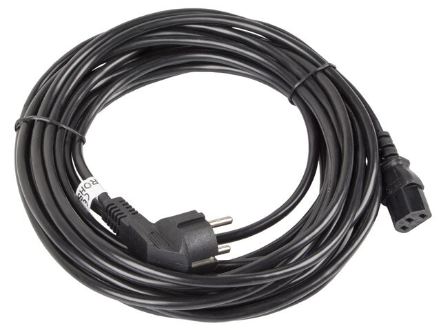 CEE 7/7->IEC 320 C13 NÄTSLADD 10M VDE SVART LANBERG