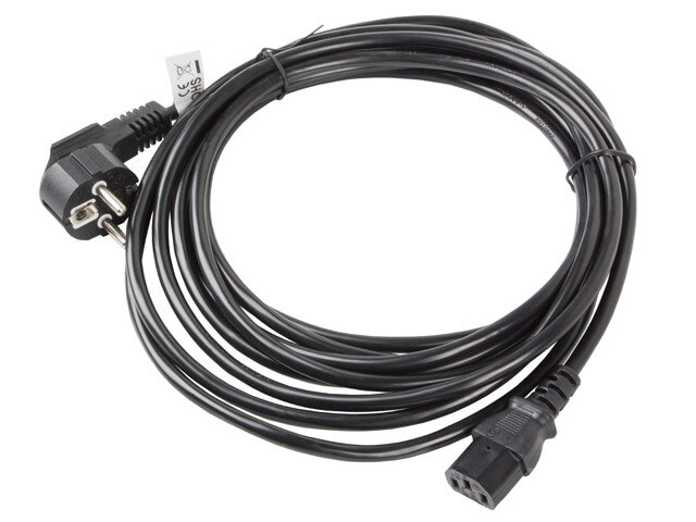 CEE 7/7->IEC 320 C13 NÄTKABEL 5M VDE SVART LANBERG