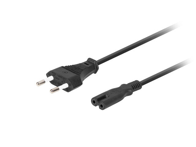 CEE 7/16->IEC 320 C7 EURO (RADIO) NÄTSLADD 1,8M VDE SVART LANBERG