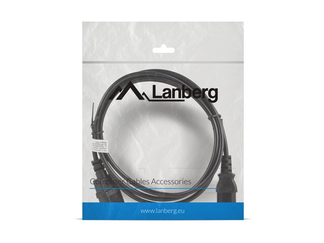 IEC 320 C13->C14 KABEL 1,8M SVART LANBERG