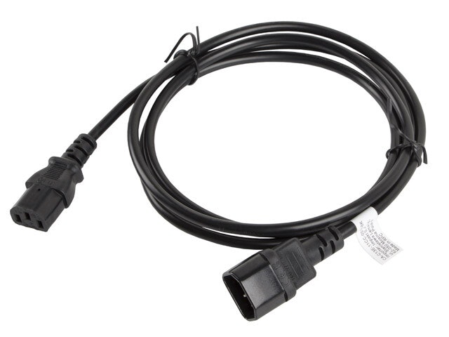 IEC 320 C13->C14 KABEL 1,8M VDE SVART LANBERG