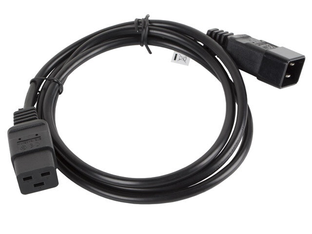 IEC 320 C19->C20 KABEL 1,8M VDE SVART LANBERG