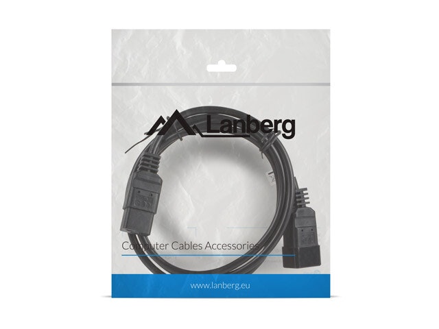 IEC 320 C19->C20 KABEL 1,8M VDE SVART LANBERG