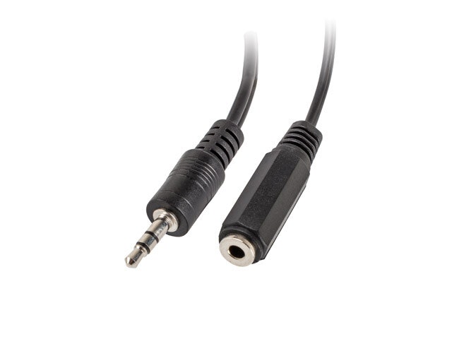 MINIJACK 3,5MM(M) 3PIN->2X MINIJACK 3,5MM(F) 3PIN ADAPTERKABEL 10CM SVART LANBERG