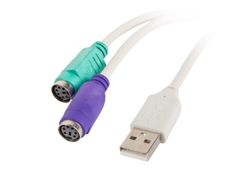 USB-A(M) 2.0->2X PS/2 ADAPTER VIT LANBERG