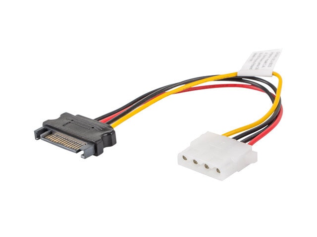 MOLEX(F)->SATA(M) KABEL 15CM LANBERG