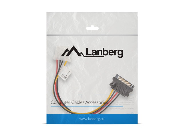 MOLEX(F)->SATA(M) KABEL 15CM LANBERG
