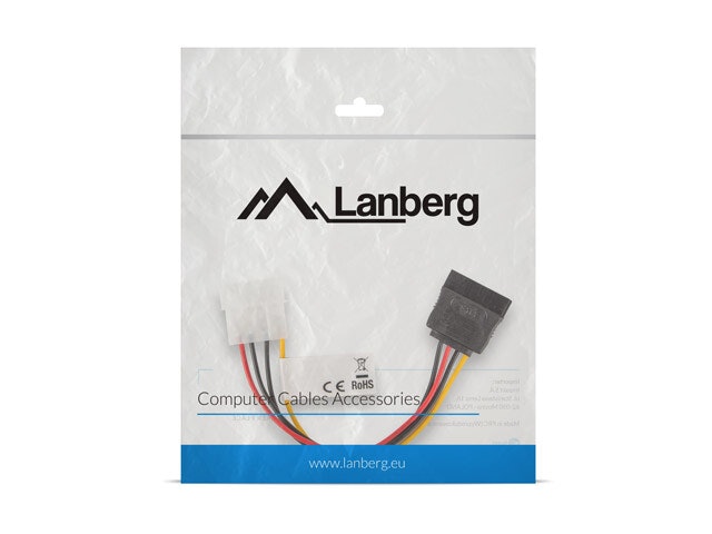 MOLEX(M)->SATA(F) KABEL 15CM LANBERG