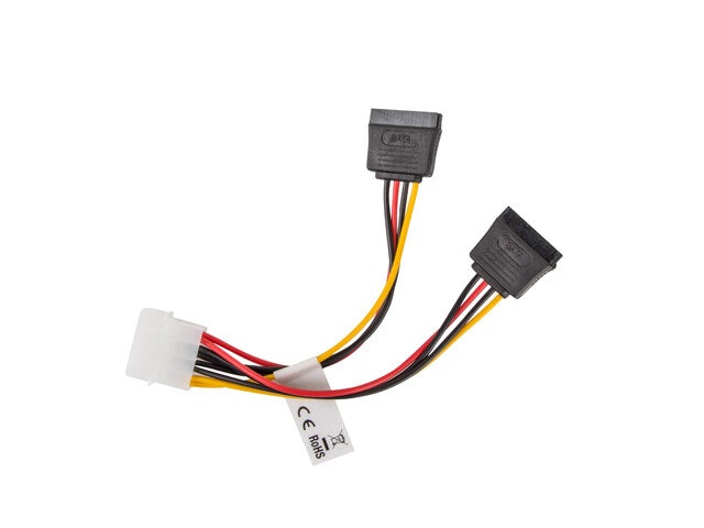 MOLEX(M)->2X SATA(F) KABEL 15CM LANBERG