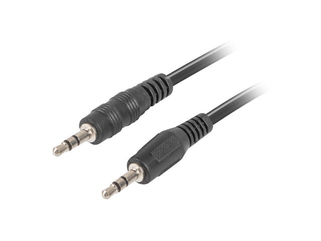 MINIJACK 3,5MM M/M 3 STIFT KABEL 1,2M SVART LANBERG