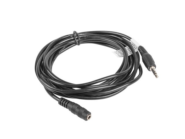 MINIJACK 3,5MM M/F 3-POLIG KABEL 3M SVART LANBERG