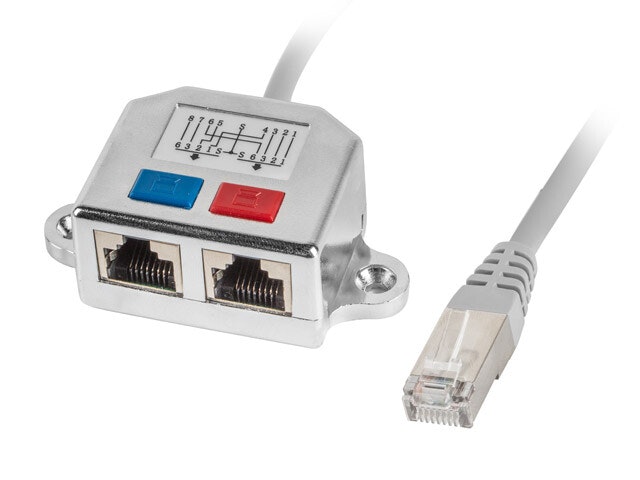 RJ45->2X RJ45 LAN SPLITTER ADAPTER FTP KABEL 15CM LANBERG