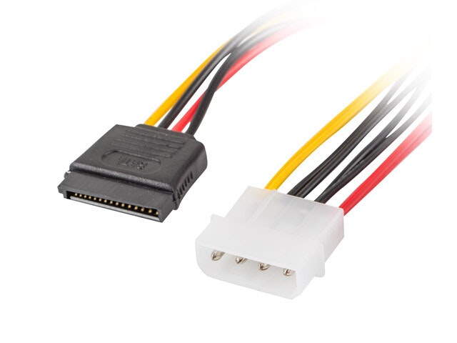 MOLEX(M) 4 STIFT->2X SATA(F) 15 STIFT KABEL 30CM LANBERG