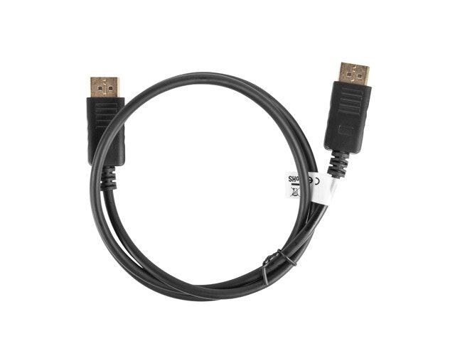 DISPLAYPORT M/M KABEL 19 PIN V1.2 1M 4K SVART LANBERG